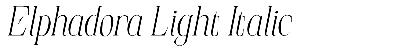 Elphadora Light Italic